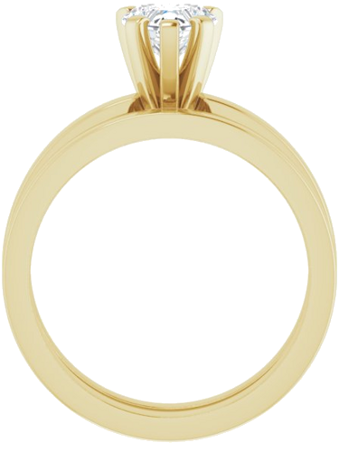 Sužadėtuvių Žiedas „Solitaire“ 585 Geltonojo Aukso Heart Shape 6mm (7)