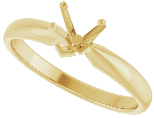 Sužadėtuvių Žiedas „Solitaire“ 14k yellow gold Heart 5mm (5)