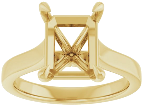 Sužadėtuvių Žiedas „Claw-Prong“ 14k yellow gold Emerald 10mm x 8mm (3)