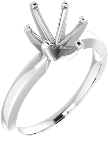 Sužadėtuvių Žiedas „Solitaire“ 585 Baltojo Aukso Oval 9mm x 7mm (1)