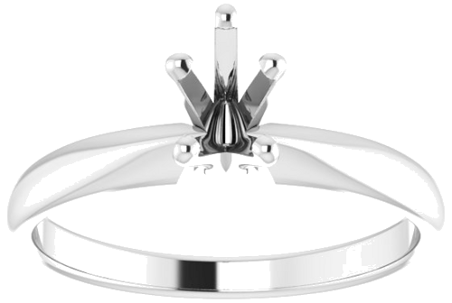 14K White 6.5 x 4.5 mm Pear Solitaire Engagement Ring Mounting (3)