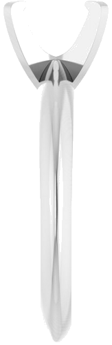 Sužadėtuvių Žiedas „Solitaire“ 585 Baltojo Aukso Oval 6.5mm x 4.5mm (4)