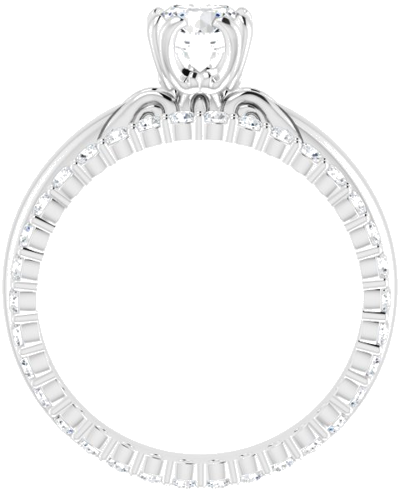 Sužadėtuvių Žiedas „Split-Prong Solitaire“ 14k white gold Round 5.8mm (7)