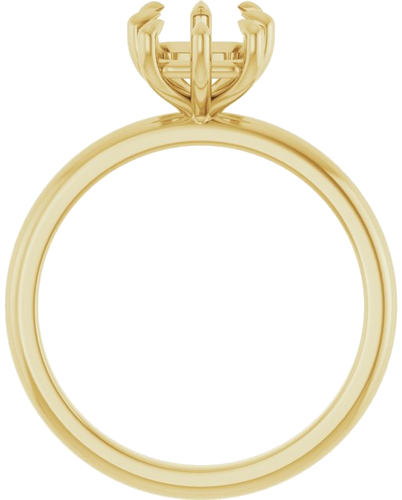 Sužadėtuvių Žiedas „Claw-Prong“ 14k yellow gold Emerald 8mm x 6mm (2)