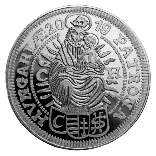 1 oz Словакия 2019 Леопольд 3 Крейцира серебряная монета (Restrike) (2)