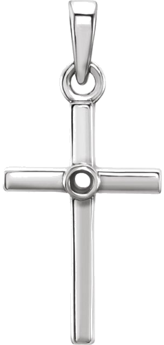 Pakabukas „Cross“ 925 Sidabro Round 1.3mm (1)