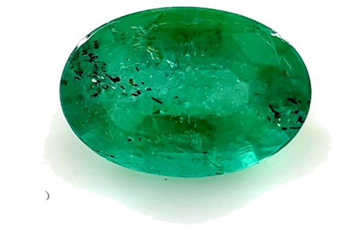 0.42 carat GREEN Oval Smaragdas (1)
