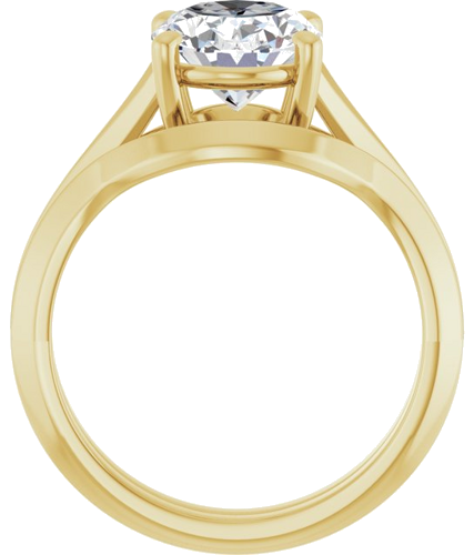 14K Yellow 10x8 mm Oval Solitaire Engagement Ring Mounting (7)