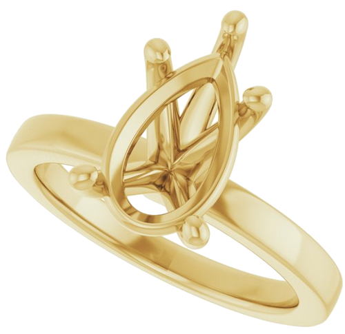 Sužadėtuvių Žiedas „Solitaire“ 14k yellow gold Pear 12mm x 7.5mm (5)