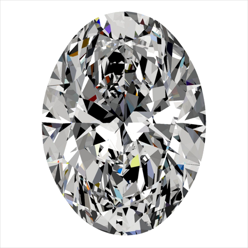 0.4 carat F-VVS1 Natūralus Oval Deimantas (1)