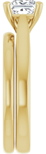 Sužadėtuvių Žiedas „Solitaire“ 585 Geltonojo Aukso Square 5.5mm (9)