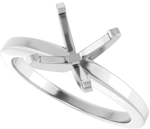 Sužadėtuvių Žiedas 14k white gold Oval 10mm x 8mm (5)