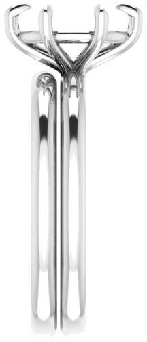 Sužadėtuvių Žiedas „Claw-Prong“ 950 Platinos Oval 9mm x 7mm (9)