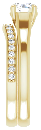 Sužadėtuvių Žiedas „Solitaire“ 585 Geltonojo Aukso Round 6mm (9)