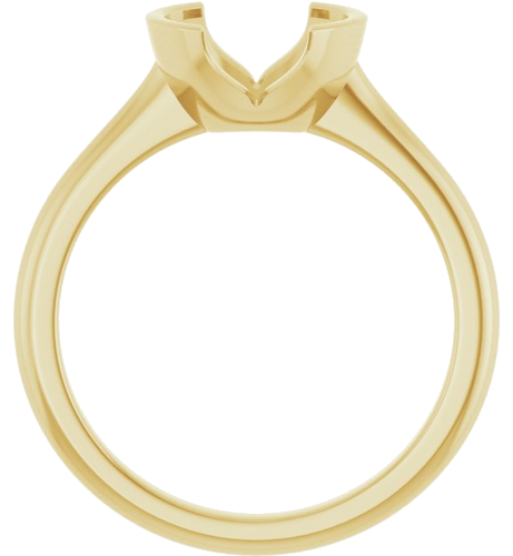 14K Yellow 8 mm Round Solitaire Engagement Ring Mounting (2)