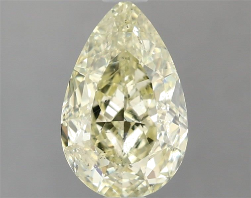 2.01 carat Fancy Light  Yellow-SI2 Natūralus Pear Deimantas (1)