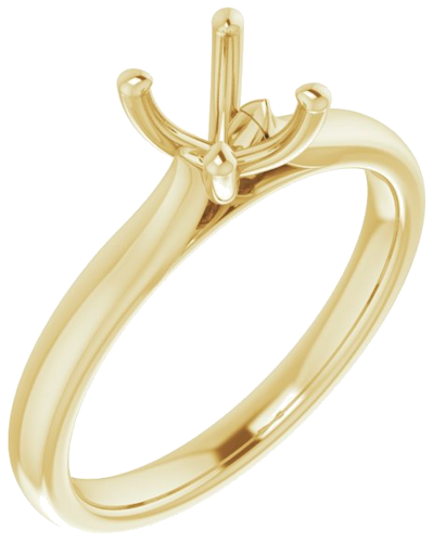 Sužadėtuvių Žiedas „Solitaire“ 585 Geltonojo Aukso Oval 7mm x 5mm (1)