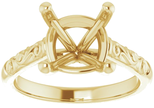 Sužadėtuvių Žiedas „Solitaire“ 585 Geltonojo Aukso Cushion 9mm (3)