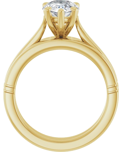 Sužadėtuvių Žiedas „Solitaire“ 14k yellow gold Pear 10mm x 7mm (7)