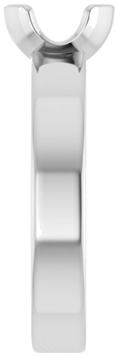 Sužadėtuvių Žiedas „Half-Bezel Solitaire“ 14k white gold Round 6.5mm (4)