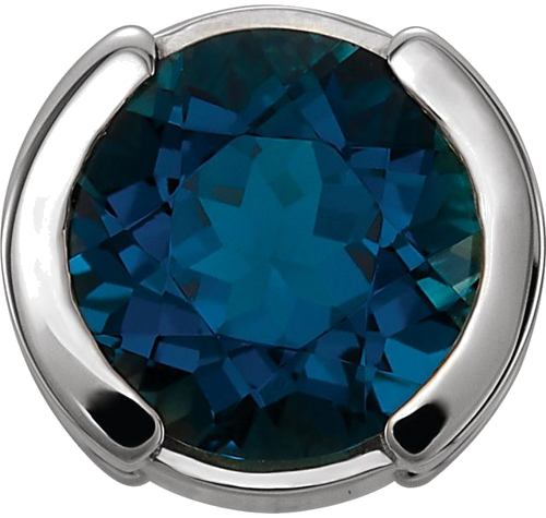 Pakabukas „Round Half-Bezel Slide“ 14k white gold Round 3.8mm (3)