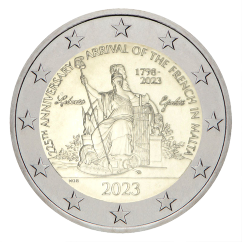 2023 Наполеон Бонапарт 2 евро BU на карточке (3)