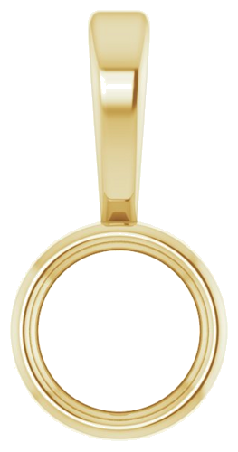 14K Yellow 3 mm Round Bezel-Set Solitaire Pendant Mounting (1)