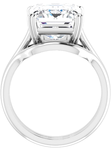 Sužadėtuvių Žiedas „Solitaire“ 950 Platinos Emerald 12mm x 10mm (7)