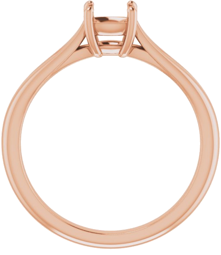 Sužadėtuvių Žiedas „Solitaire“ 14k rose gold Cushion 5mm (2)