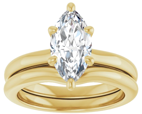 Sužadėtuvių Žiedas „Solitaire“ 585 Geltonojo Aukso Marquise 12mm x 6mm (8)