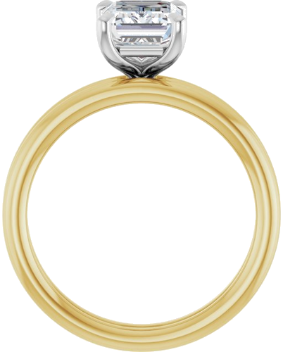 Sužadėtuvių Žiedas „Claw-Prong Solitaire“ 14k yellow/white gold Emerald 8mm x 6mm (7)