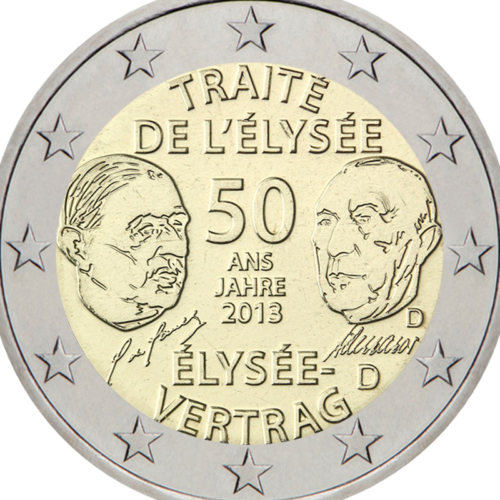 2013 Vokietija Eliziejaus sutartis 2 eurų moneta (2)