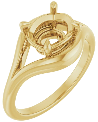 Sužadėtuvių Žiedas „Claw-Prong Solitaire“ 14k yellow gold Oval 9mm x 7mm (1)