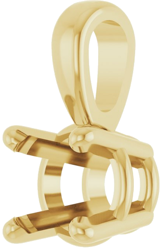 10K Yellow 4.5 mm Round 4-Prong Pendant Mounting (2)