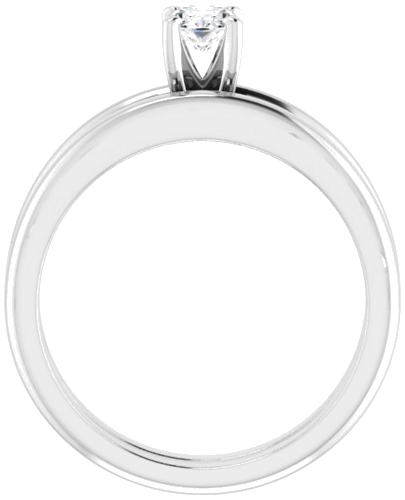 Sužadėtuvių Žiedas „Solitaire“ 585 Baltojo Aukso Oval 6mm x 4mm (7)