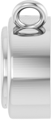 14K White 4 mm Round Bezel Set Necklace Center (3)