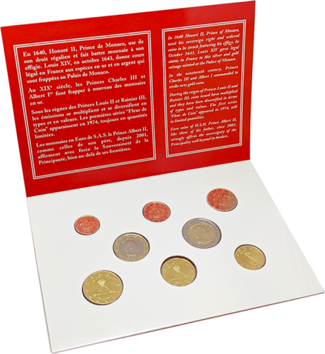 2020 Monakas Euro monetų BU rinkinys (3)