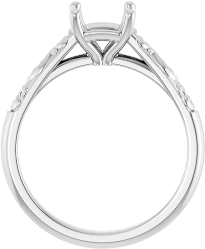 Sužadėtuvių Žiedas „Solitaire“ 585 Baltojo Aukso Asscher 6mm (2)