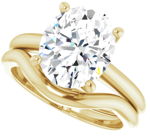Sužadėtuvių Žiedas „V-End Prong“ 14k yellow gold Oval 11mm x 9mm (10)