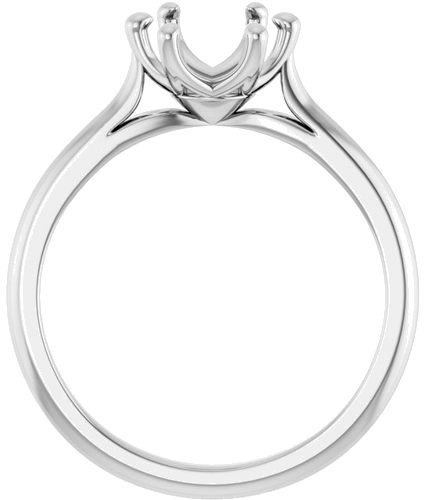 Sužadėtuvių Žiedas „Solitaire“ 14k white gold Oval 9mm x 7mm (2)