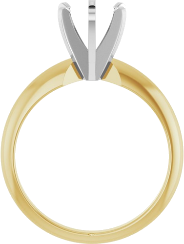 Sužadėtuvių Žiedas „Solitaire“ 18k yellow gold & platinum Round 6.5mm (2)