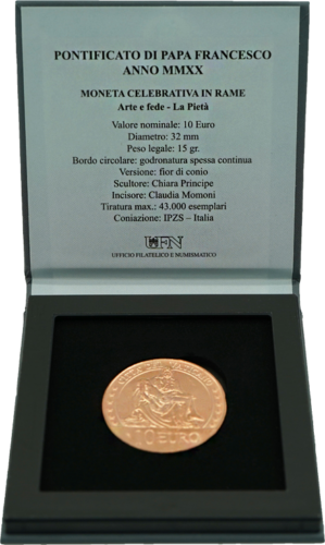 2020 Ватикан Микеланджело Пьета монета 10 евро (3)