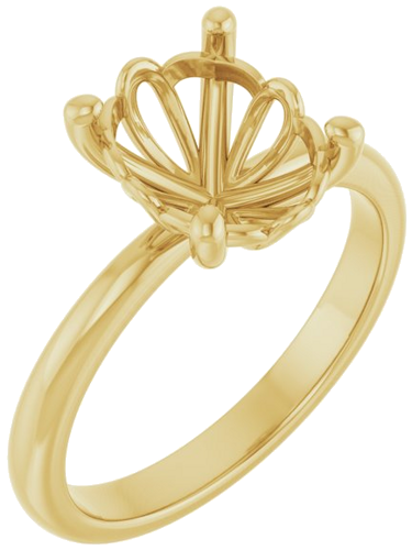 Sužadėtuvių Žiedas „Solitaire“ 585 Geltonojo Aukso Oval 10mm x 8mm (1)