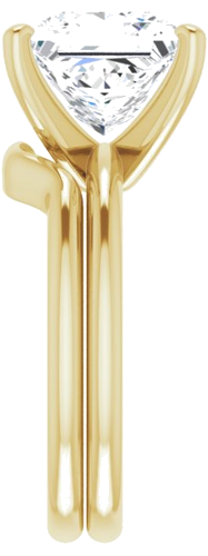 Sužadėtuvių Žiedas „Solitaire“ 585 Geltonojo Aukso Square 9mm (9)