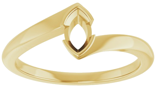 Sužadėtuvių Žiedas „Half-Bezel Solitaire“ 14k yellow gold Marquise 6mm x 3.5mm (3)