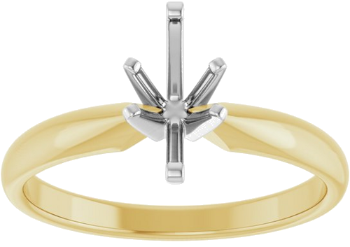 14K Yellow White 8x4.5 mm Marquise Solitaire Engagement Ring Mounting (3)