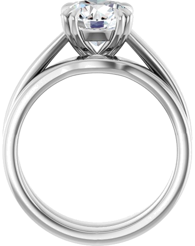10K White 8 mm Round Engagement Ring Mounting (7)