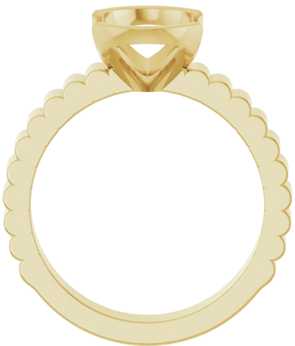 Sužadėtuvių Žiedas „Half-Bezel Solitaire“ 14k yellow gold Oval 10mm x 8mm (2)