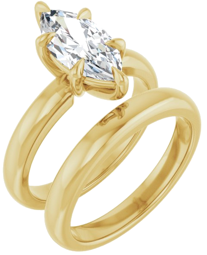 Sužadėtuvių Žiedas „Claw-Prong Solitaire“ 14k yellow gold Marquise 12mm x 6mm (6)