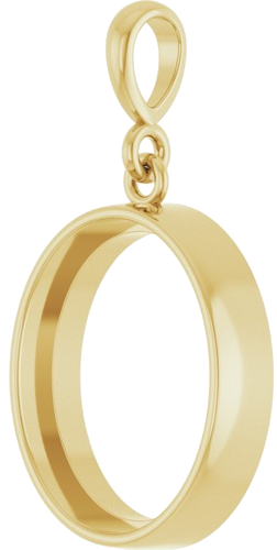 Pakabukas „Bezel-Set Cabochon“ 14k yellow gold Oval 12mm x 10mm (2)